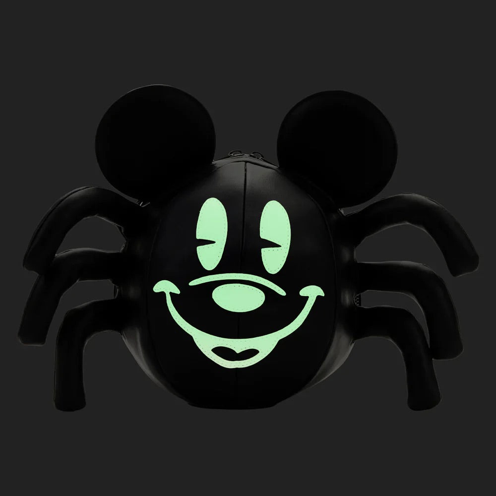 Loungefly Black Mickey Mouse Glow-in-the-Dark Spider Crossbody Bag-zoom-9