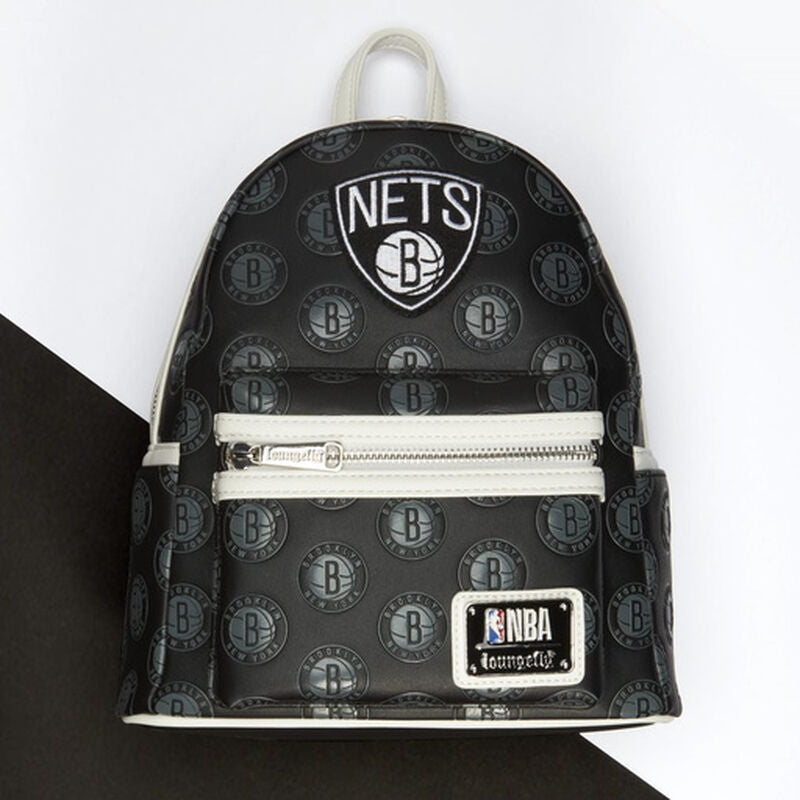 Loungefly NBA Brooklyn Nets Debossed Logo Mini Backpack-zoom-3