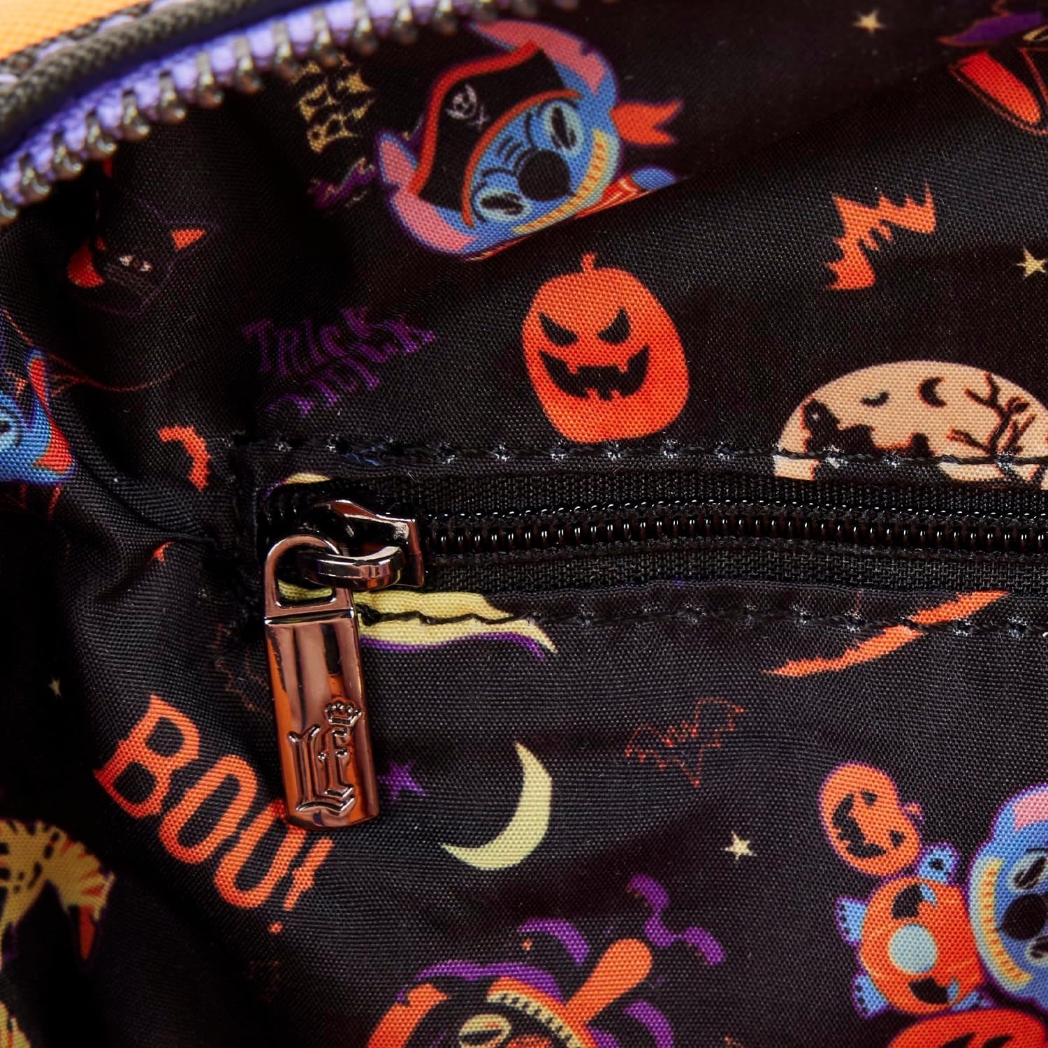 Loungefly Disney Lilo and Stitch Striped Halloween Candy Wrapper Crossbody Bag Purse-zoom-3