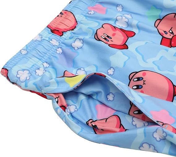 Kirby Sleepwear Set with Short Sleeve Tee Shirt and Cozy Sleep Pants for Adults-6