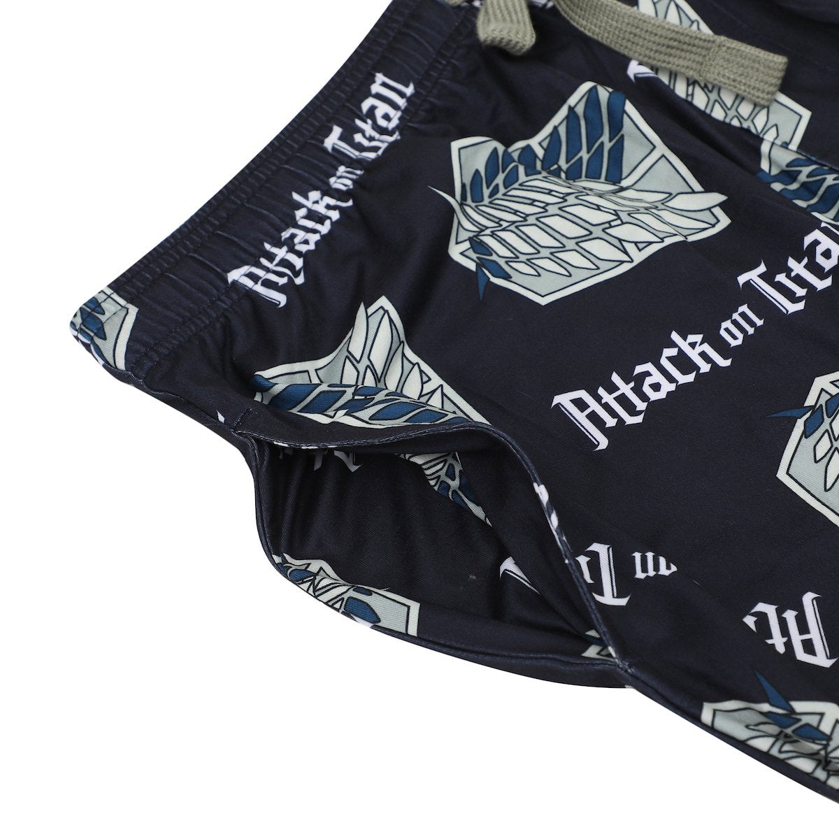 Mens Adult Navy Attack on Titan Sleep Pants - Survey Corps Comfort for Anime Fan-zoom-4