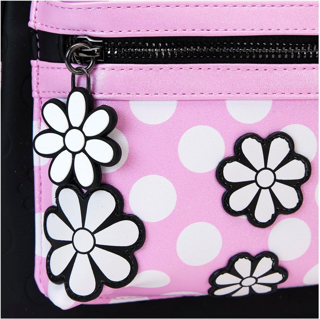 Loungefly Minnie Mouse Floral Rock The Dots Mini Backpack