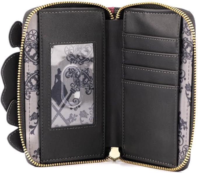 Loungefly Disney Villains Scene Evil Stepmother and Step Sisters Zip Around Wallet-4