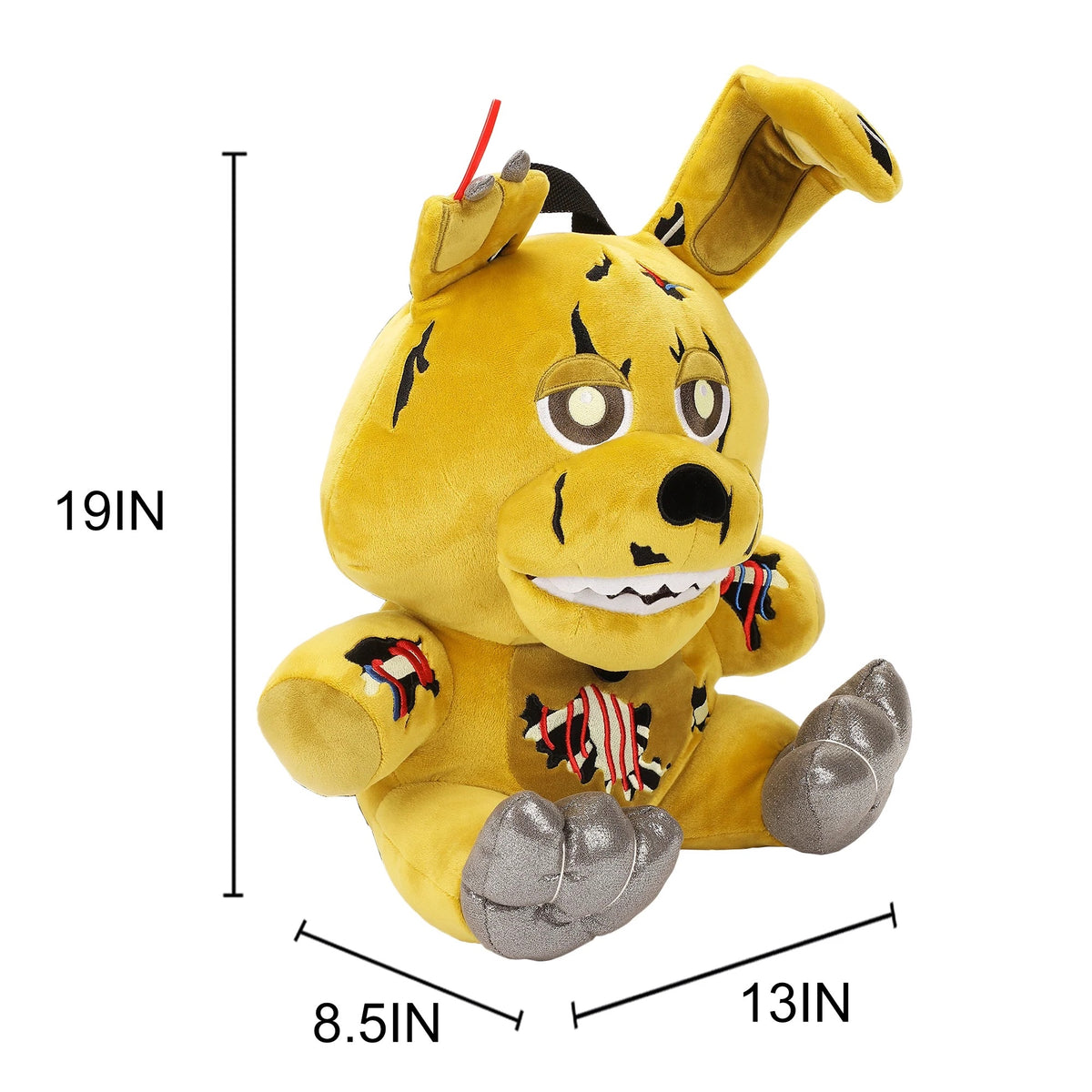 plush BP Five nights at Freddys Springtrap plush mini backpack with glow in the dark details-zoom-3