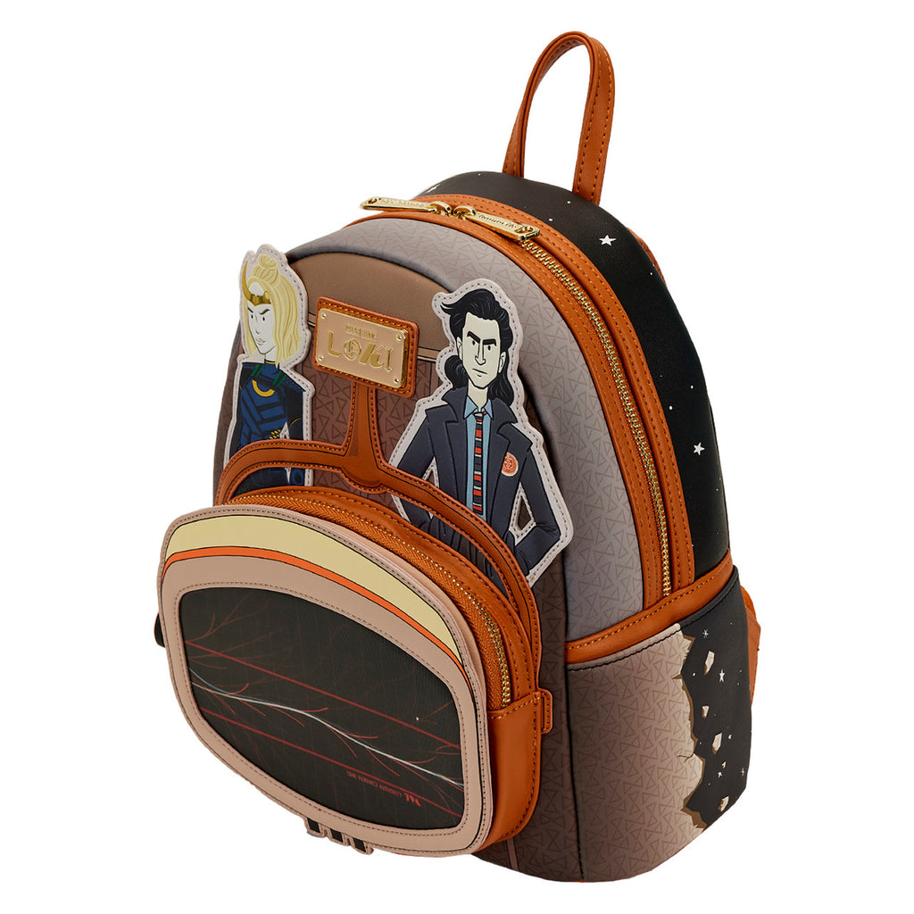 Loungefly Marvel Loki TVA Lenticular Multiverse Mini Backpack