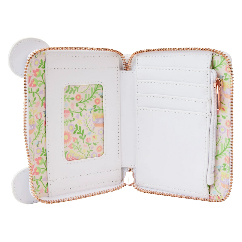Loungefly Disney Winnie The Pooh Cosplay Folk Floral Zip Around Wallet