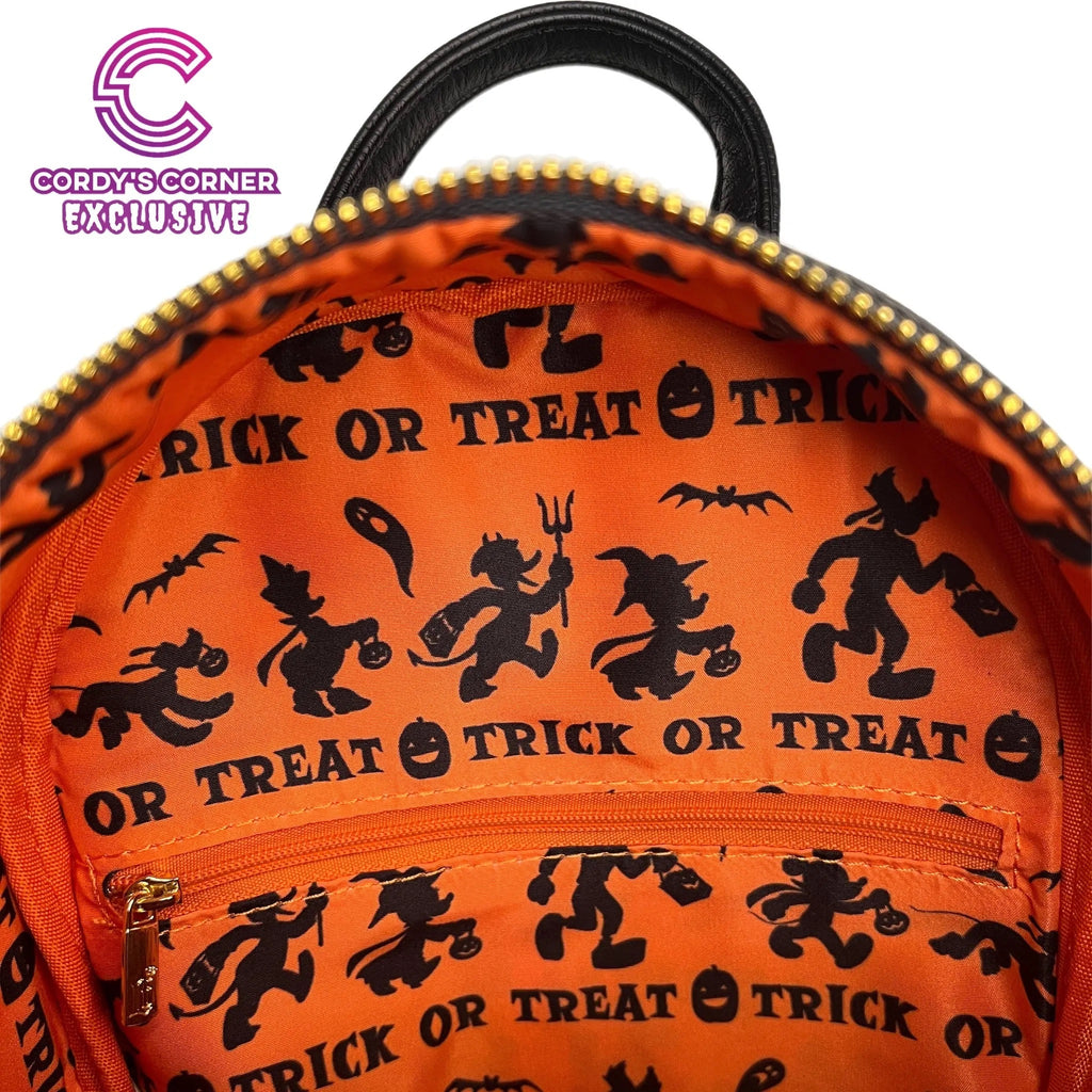 Loungefly Exclusive Disney Mickey and Friends Not So Scary Halloween Aop Mini Backpack