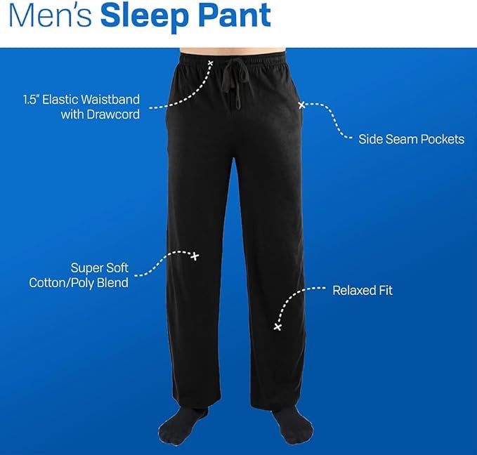 Star Wars Movie Series Boba Character Mens Black Sleep Pajama Pants-zoom-2