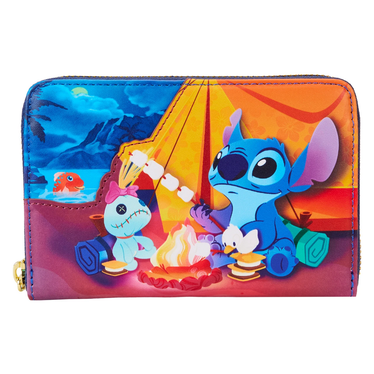 Loungefly Disney Lilo & Stitch Camping Cuties Zip-Around Wallet