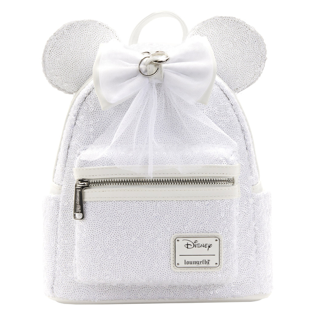 Loungefly Minnie Mouse Sequin Wedding Mini Backpack