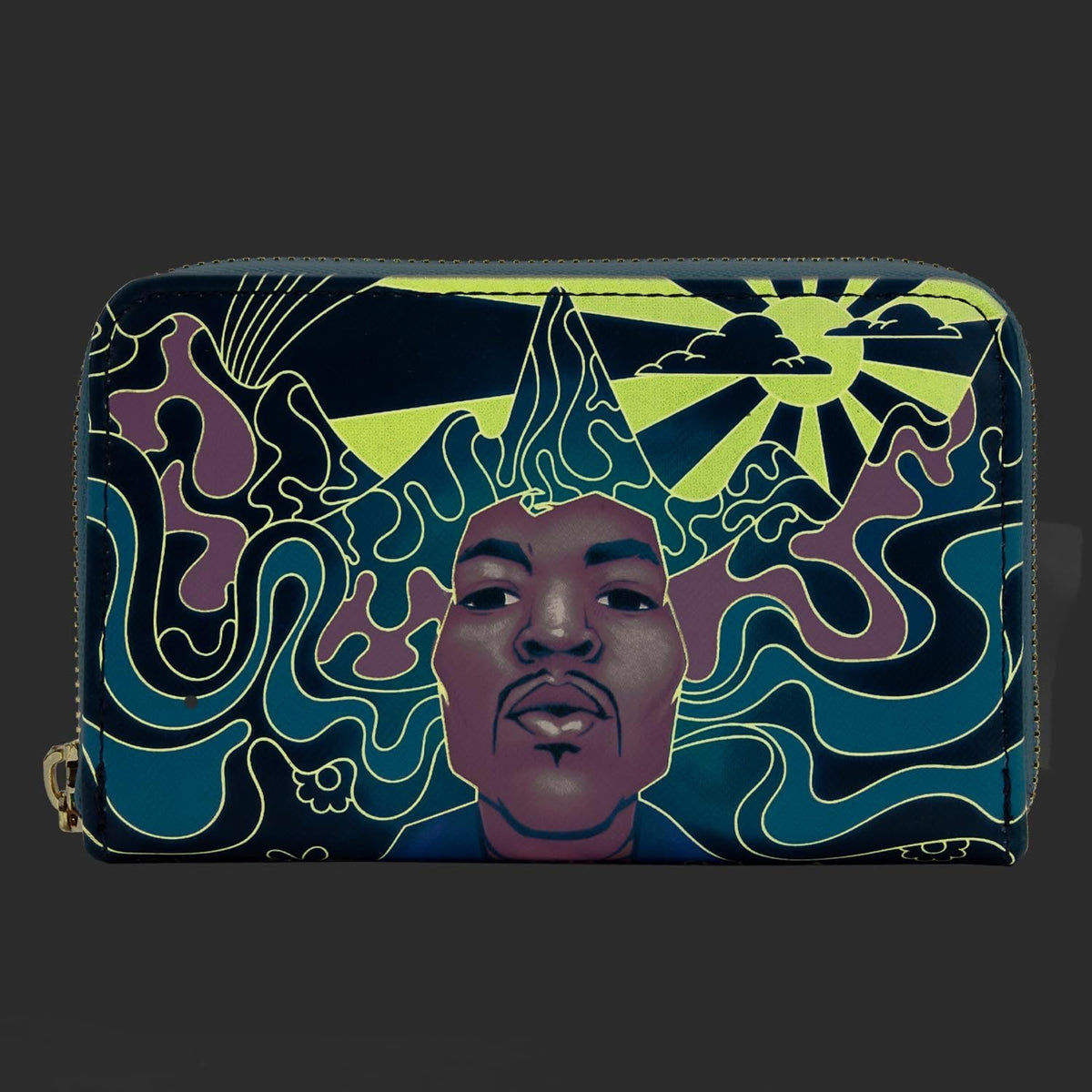 Loungefly Jimi Hendrix Psychedelic Landscape Zip-Around Wallet-5