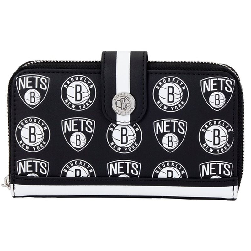 Loungefly NBA Brooklyn Nets Logo Zip Around Wallet-1