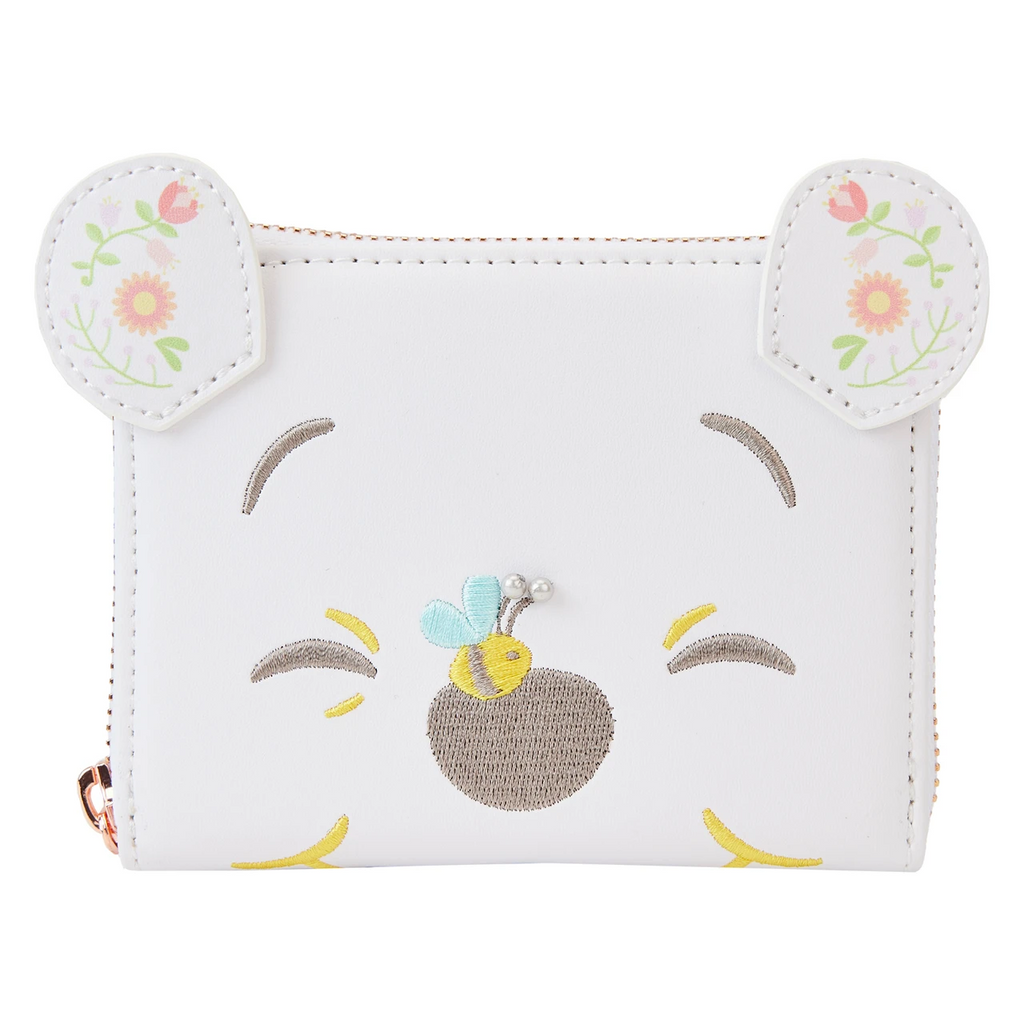 Loungefly Disney Winnie The Pooh Cosplay Folk Floral Zip Around Wallet