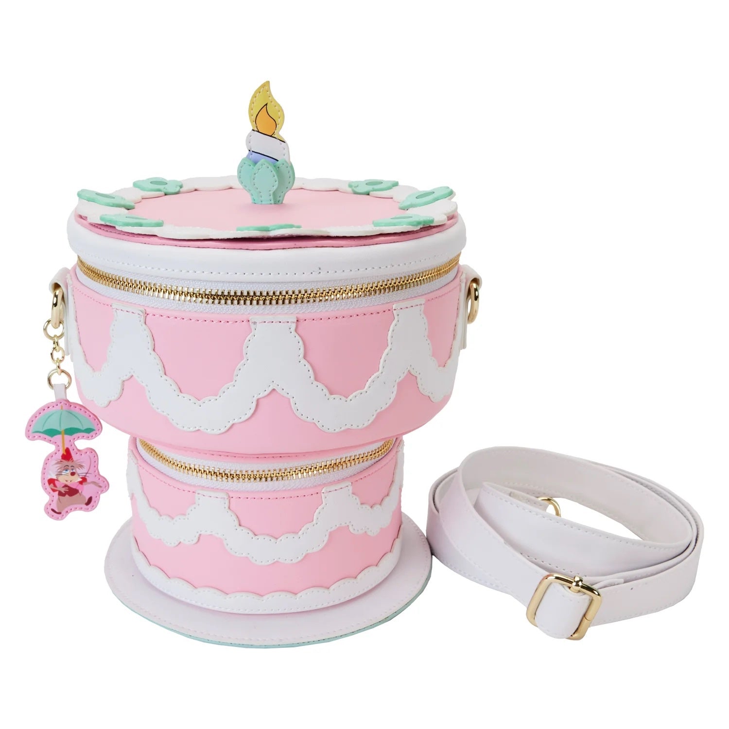 Loungefly Alice in Wonderland Unbirthday Cake Figural Glow Crossbody Bag