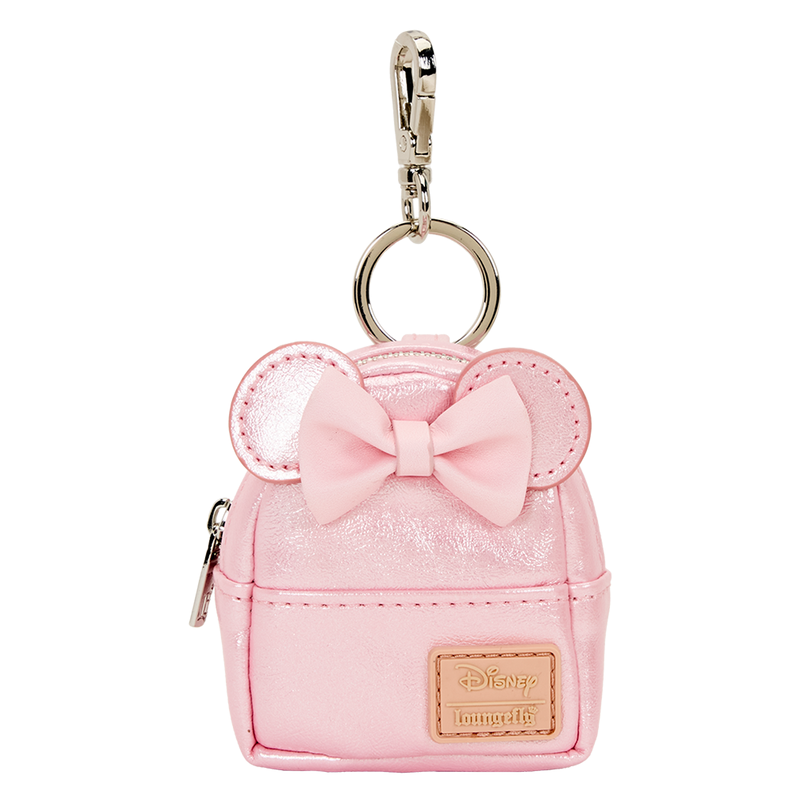 Loungefly Minnie Mouse Glitter Mystery Mini Backpack Keychain Charm-4