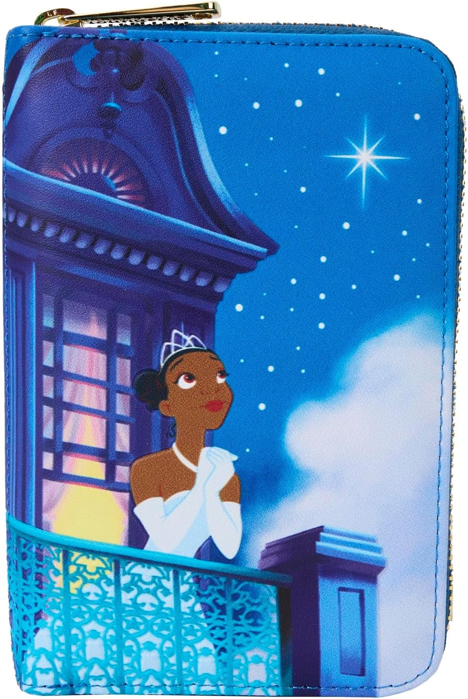 Loungefly Disney The Princess And The Frog 15th Anniversary Evening Star Glow Zip Around Wallet
