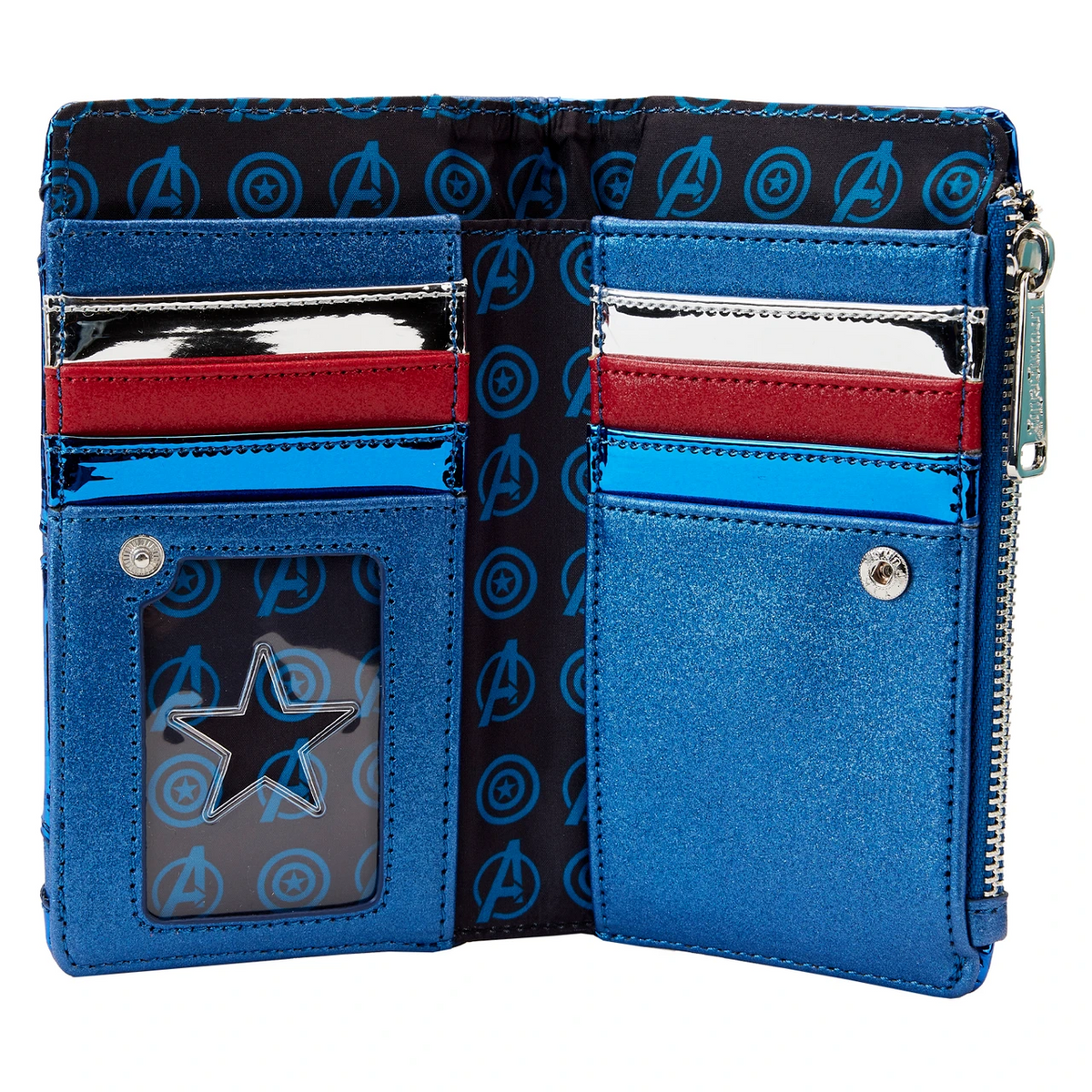 Loungefly Marvel Shine Captain America Cosplay Flap Wallet-zoom-3