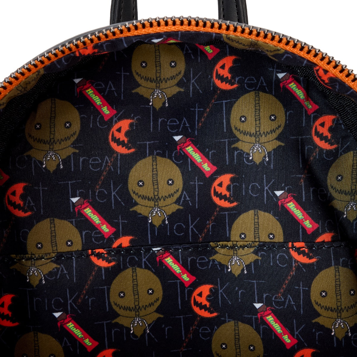 Loungefly Trick  R Treat Flaming Pumpkin Head Sam Light Up Glow Mini Backpack-6