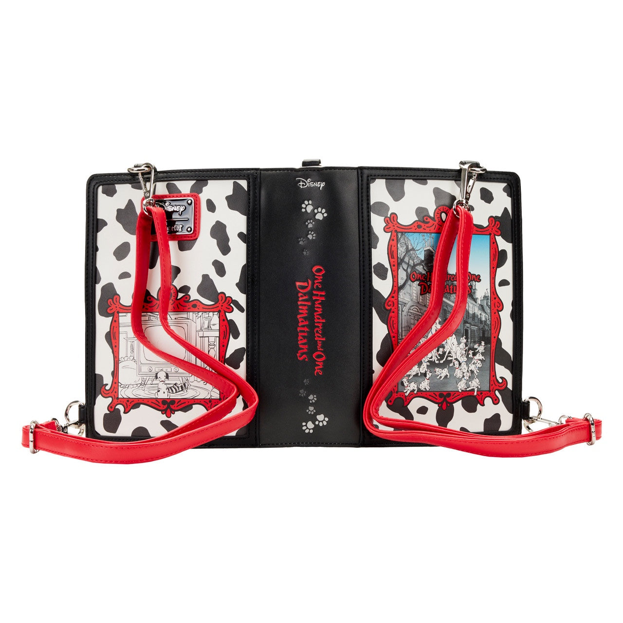 Loungefly Disney Classic Books 101 Dalmatians Convertible Crossbody Backpack Bag-zoom-4