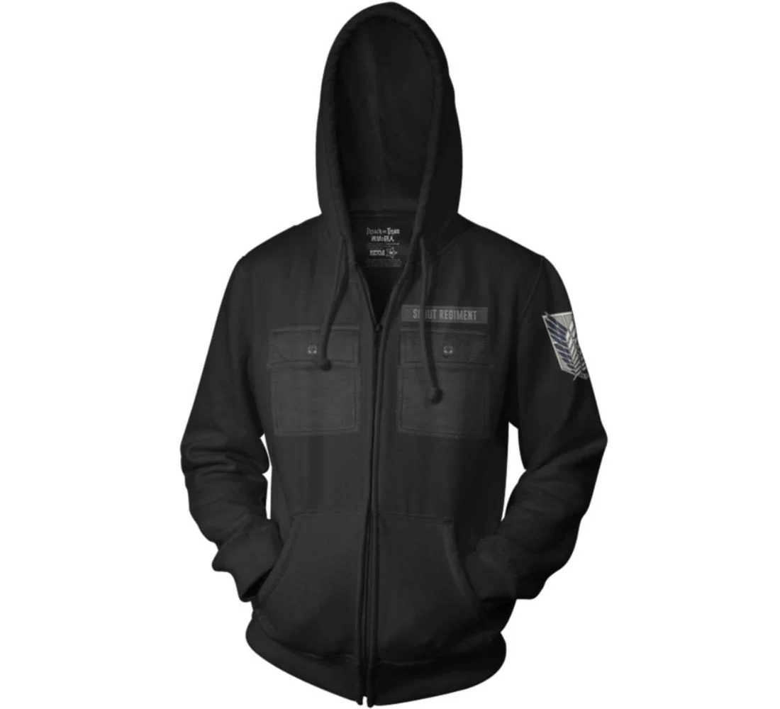 Attack on Titan Scout Regiment Military Zip Hoodie-zoom-3