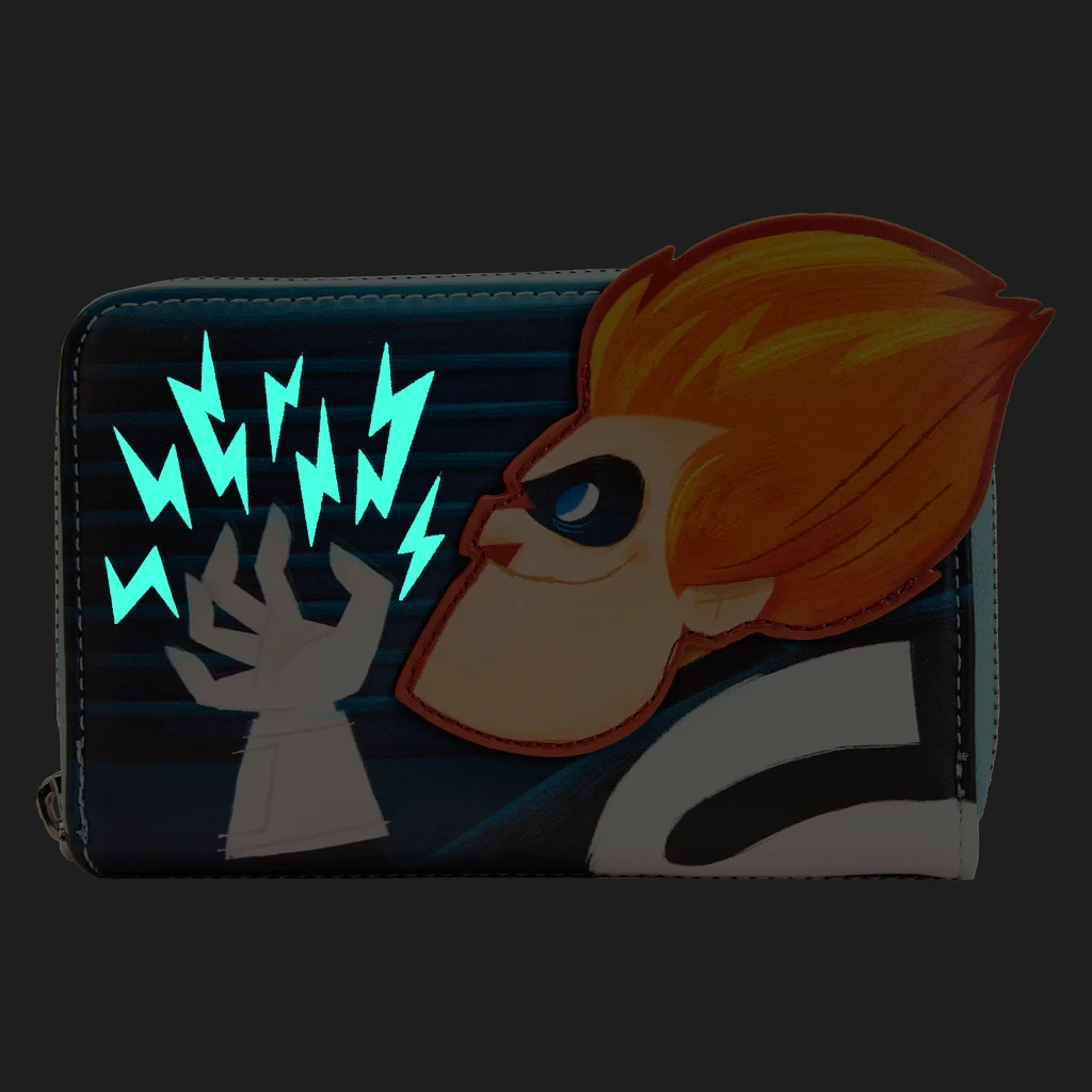 Loungefly The Incredibles Syndrome Pixar Moments Glow-in-The-Dark Zip-Around Wallet-zoom-5