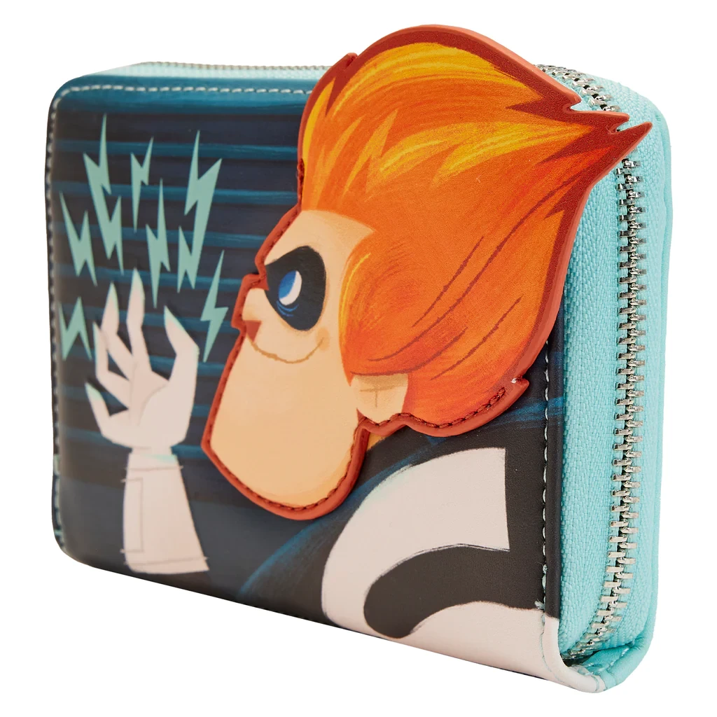 Loungefly The Incredibles Syndrome Pixar Moments Glow-in-The-Dark Zip-Around Wallet-zoom-3
