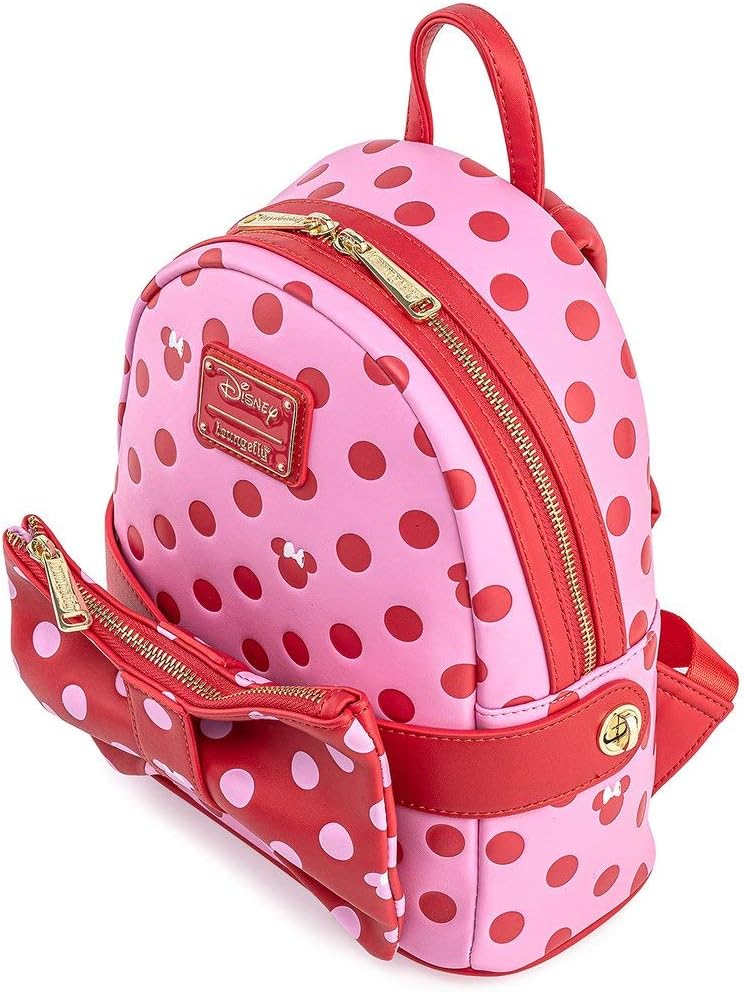 Loungefly Disney Minnie Mouse Pink Bow 2 in 1 Fanny Pack mini backpack-zoom-3