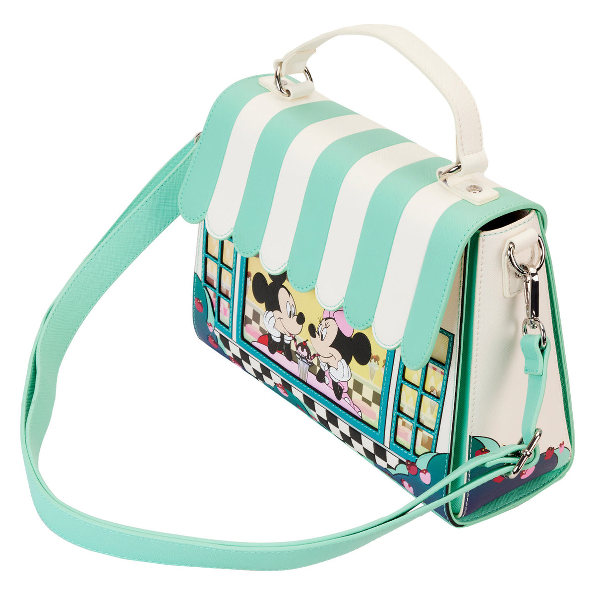 Loungefly Mickey & Minnie Date Night Diner Crossbody Bag-2