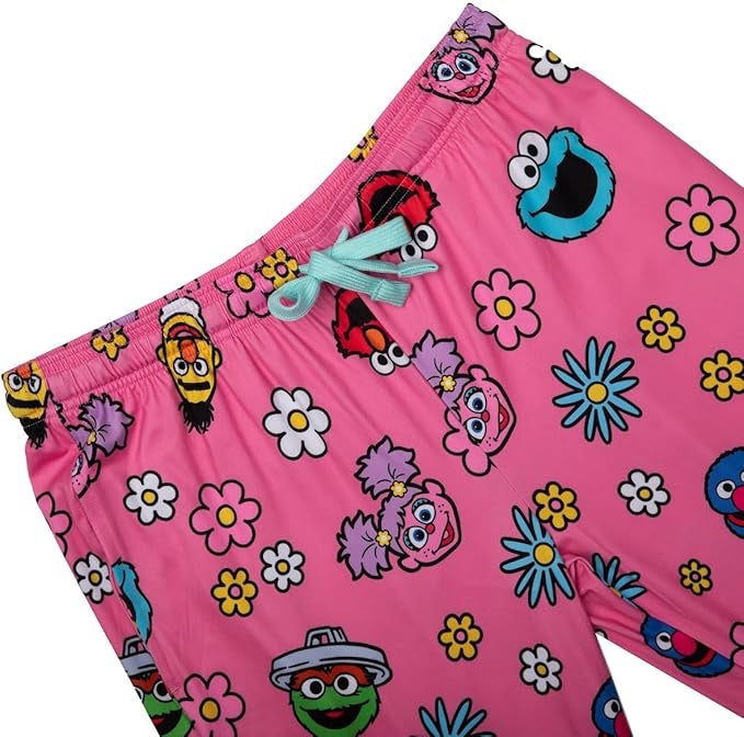 Sesame Street Adult Juniors Sleepwear Set with Short Sleeve Tee and Sleep Pants-5