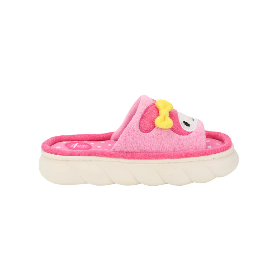 Sanrio My Melody 3D character Face Art Women's Pink open toed slide slippers-7