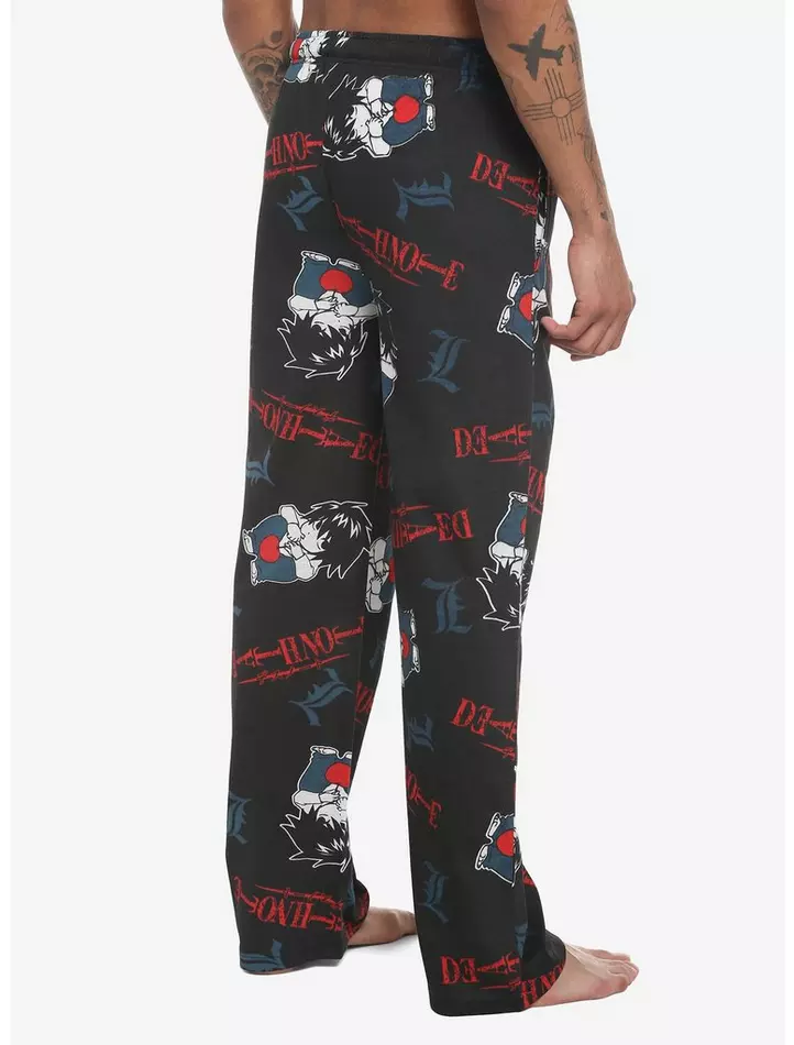 Death Note Chibi L Black Sleep Lounge Pants-zoom-2