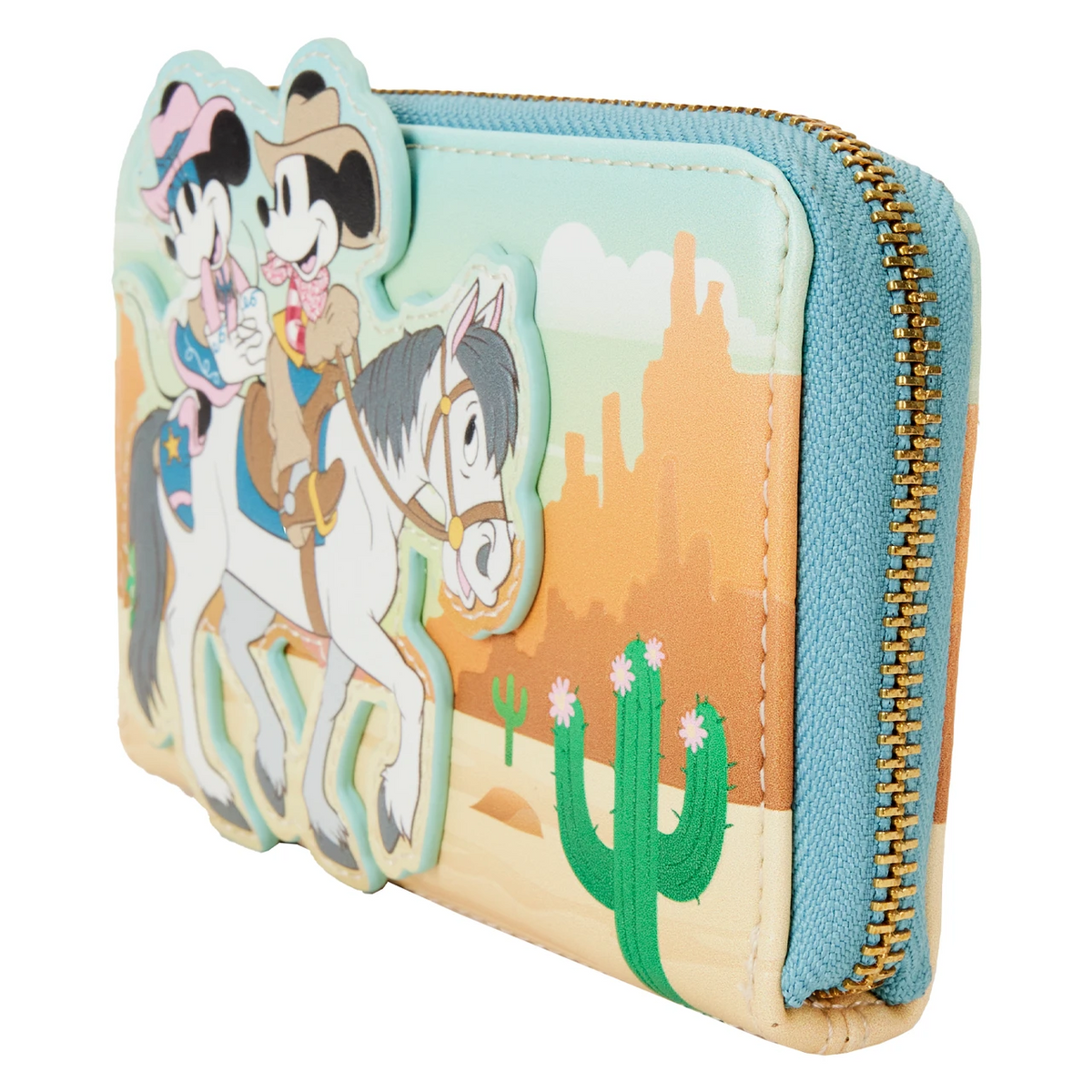 Loungefly Disney Western Mickey and Minnie Zip-Around Wallet