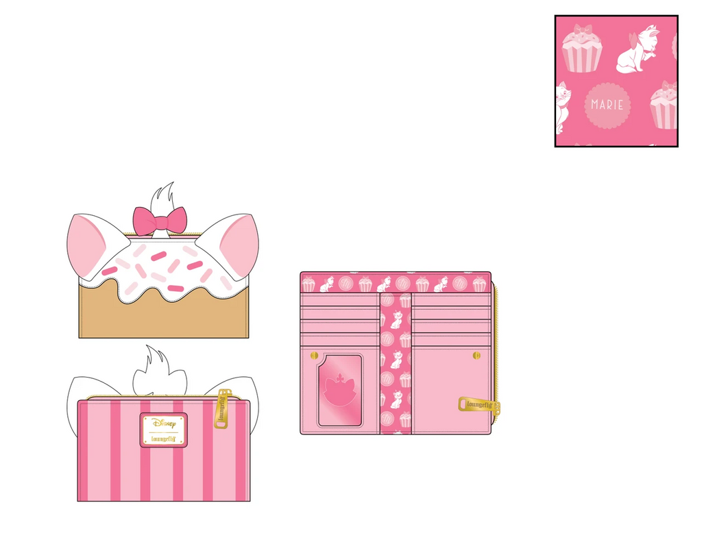 Loungefly Disney Marie Sweets Flap Wallet