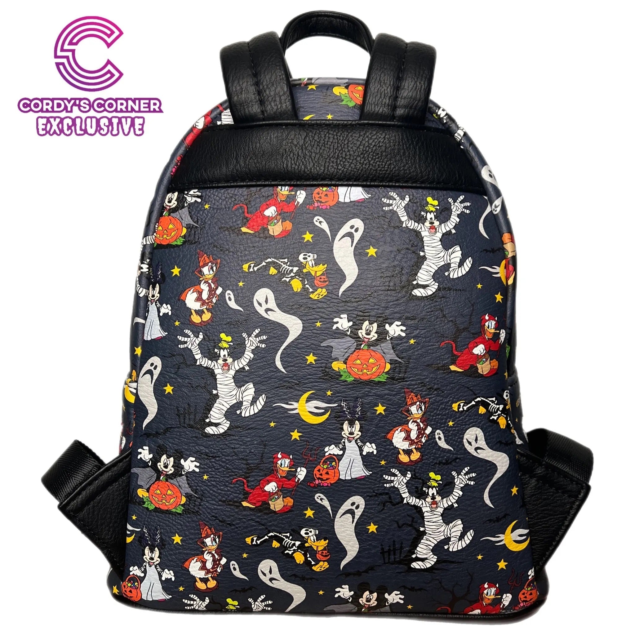 Loungefly Exclusive Disney Mickey and Friends Not So Scary Halloween Aop Mini Backpack