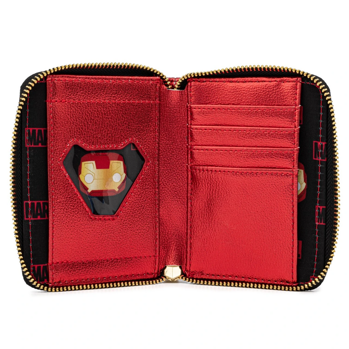 Pop! Loungefly Disney Marvel Iron Man Head Zip-Around Wallet