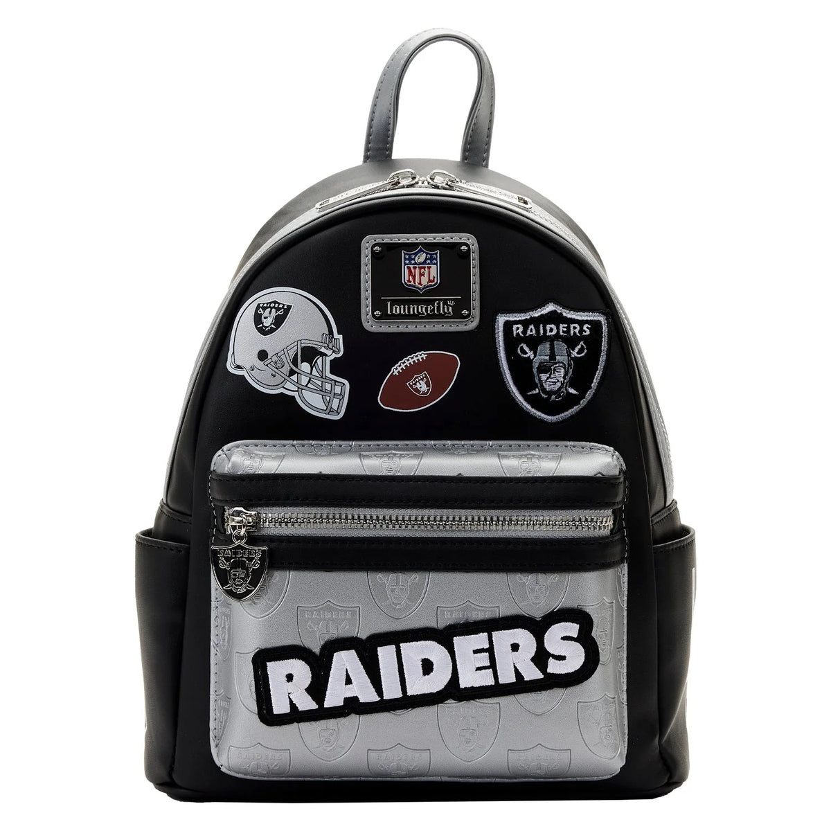 Loungefly NFL Las Vegas Raiders Patches Mini Backpack-zoom-1
