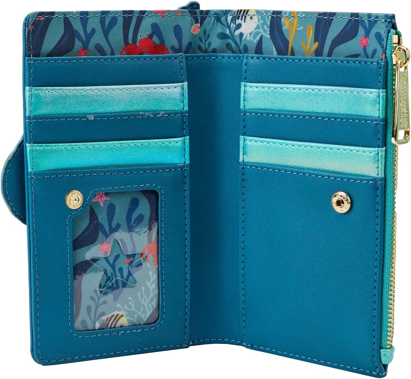 Loungefly Disney Little Mermaid Ariel Live Action Movie Flap Wallet