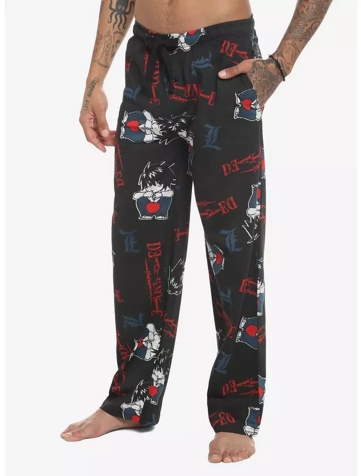 Death Note Chibi L Black Sleep Lounge Pants-1