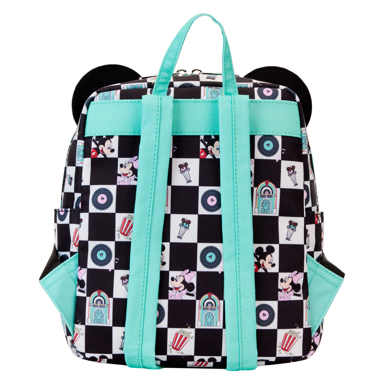 Loungefly Mickey and Minnie Date Night Diner Nylon Mini Backpack