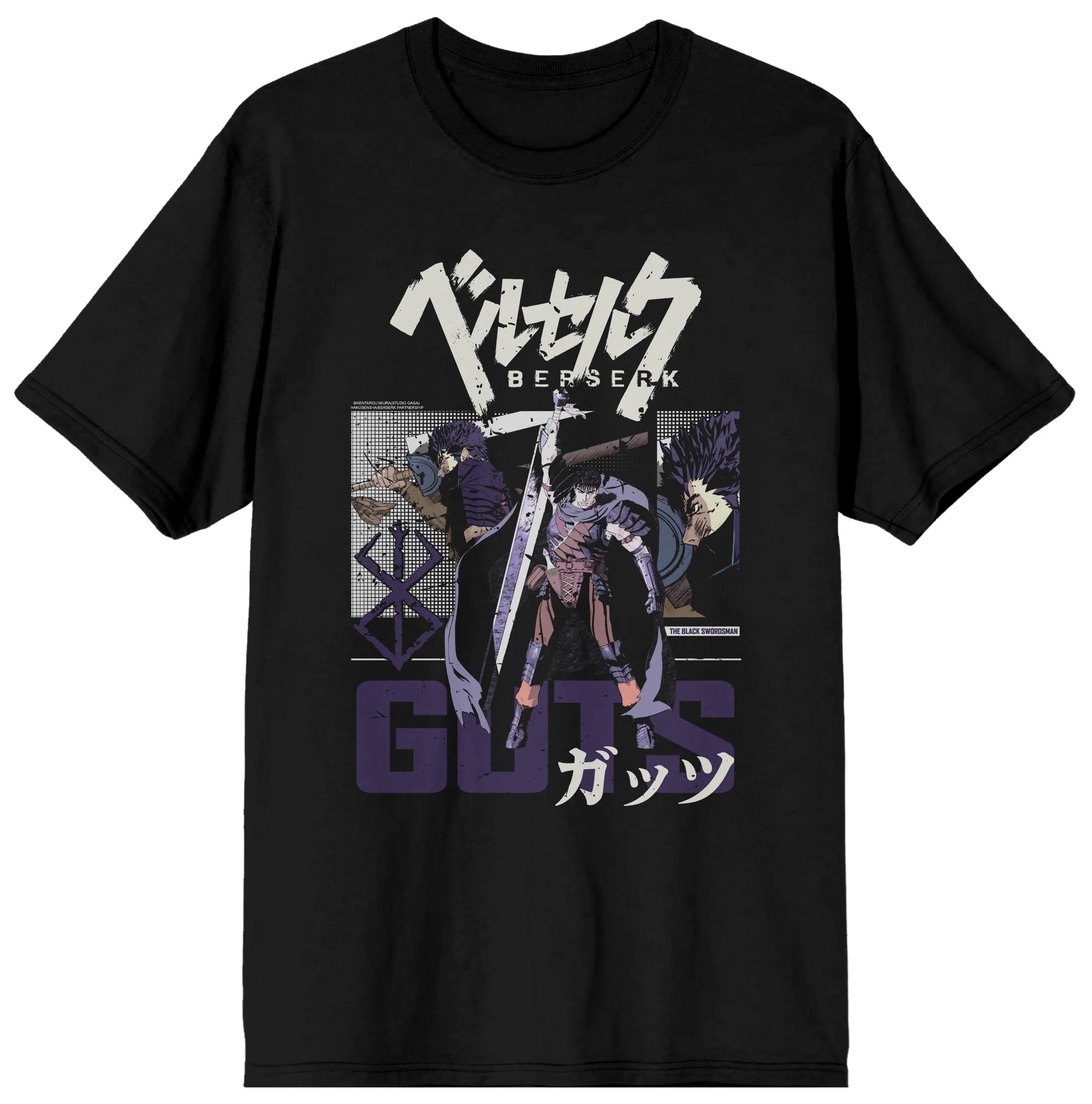 T Shirt Berserk Guts Slick Squad Kanji BLK-zoom-1