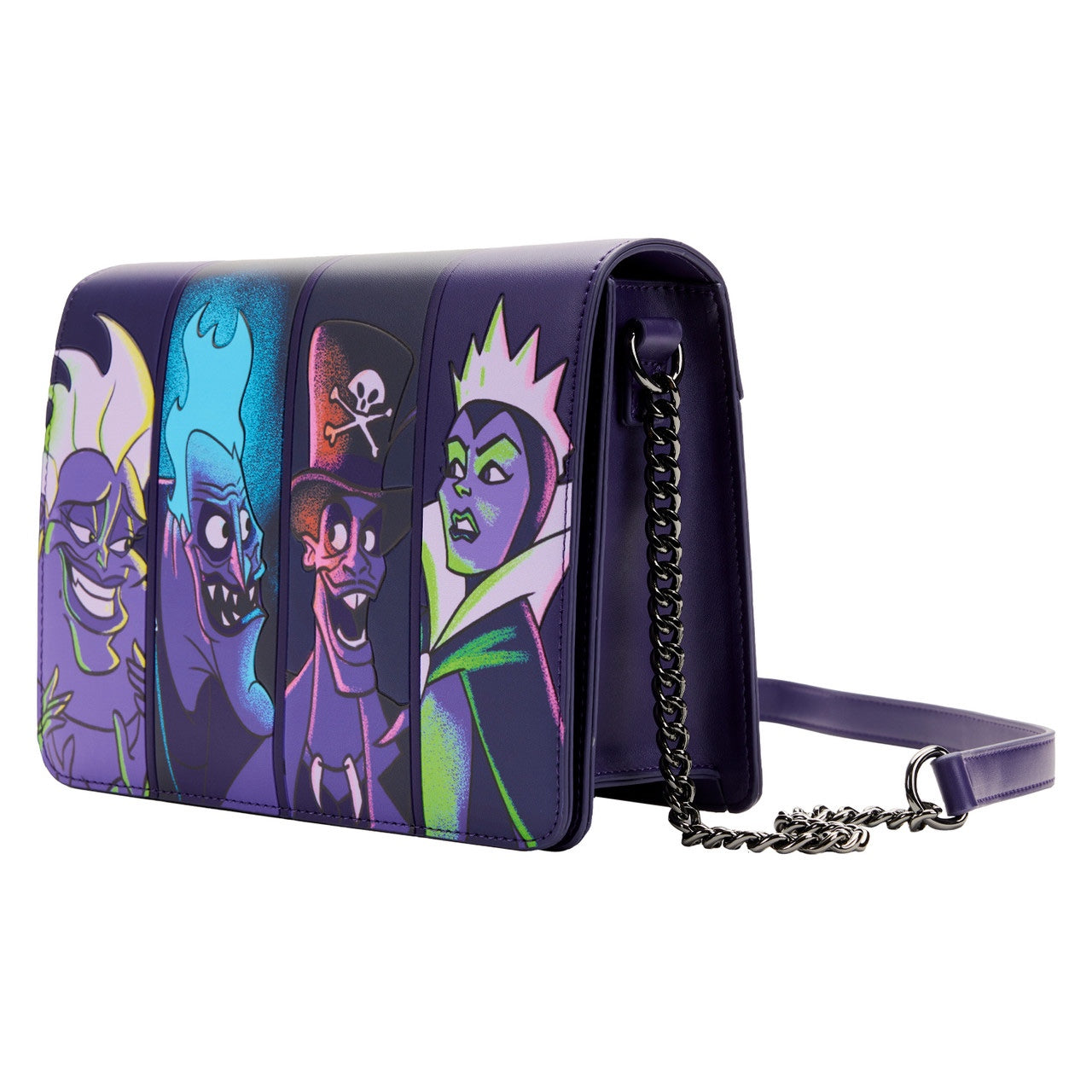 Loungefly Disney Villains in the Dark Chain Strap Crossbody Bag Purse-zoom-4