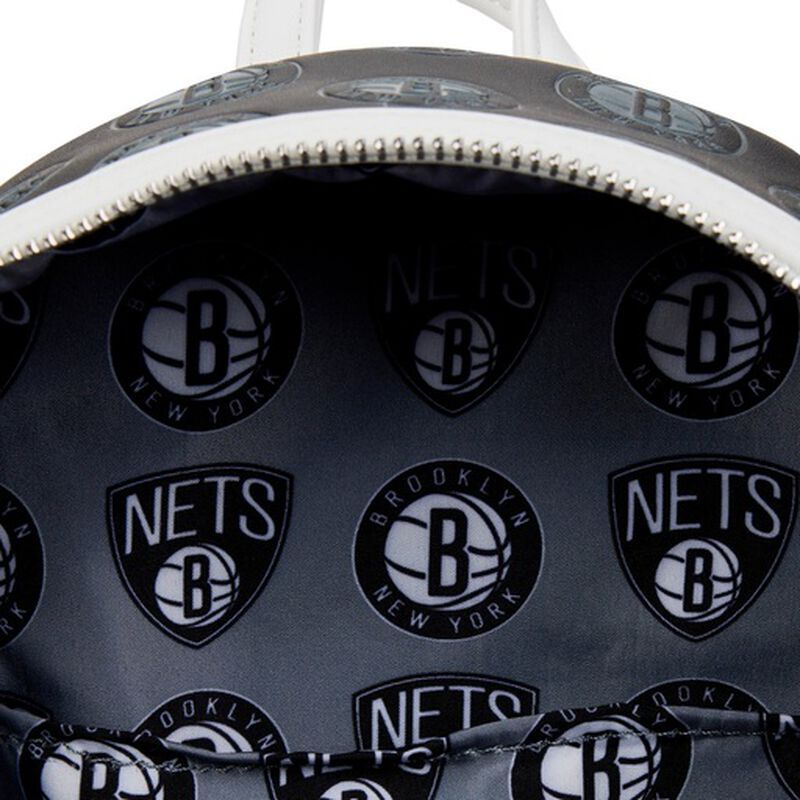 Loungefly NBA Brooklyn Nets Debossed Logo Mini Backpack-5