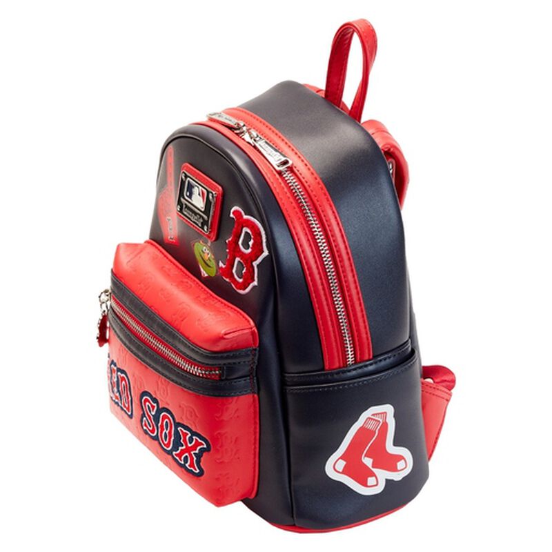Loungefly Boston Red Sox Patches Mini Backpack-2