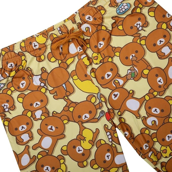 Rilakkuma Adult Womens Sleepwear Set with Short Sleeve Tee and Sleep Pants-zoom-4