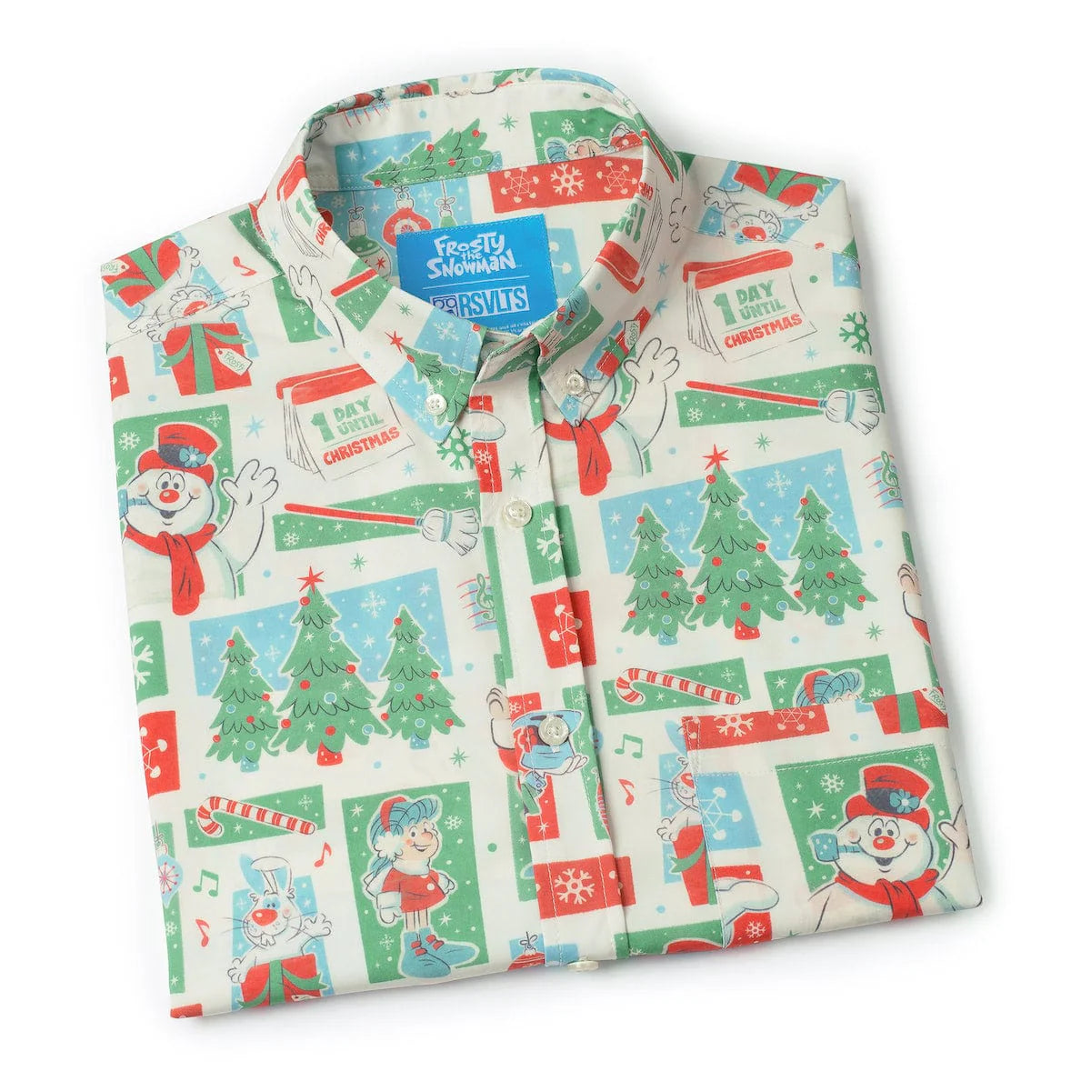 RSVLTS Frosty the Snowman "A Jolly Happy Soul" – KUNUFLEX Short Sleeve Shirt-zoom-2