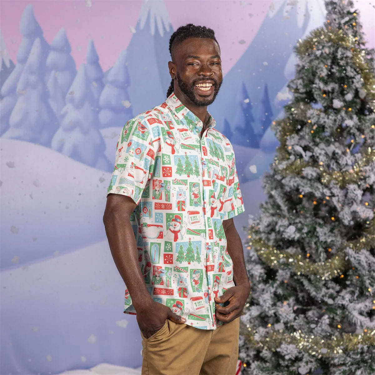 RSVLTS Frosty the Snowman "A Jolly Happy Soul" – KUNUFLEX Short Sleeve Shirt-zoom-6