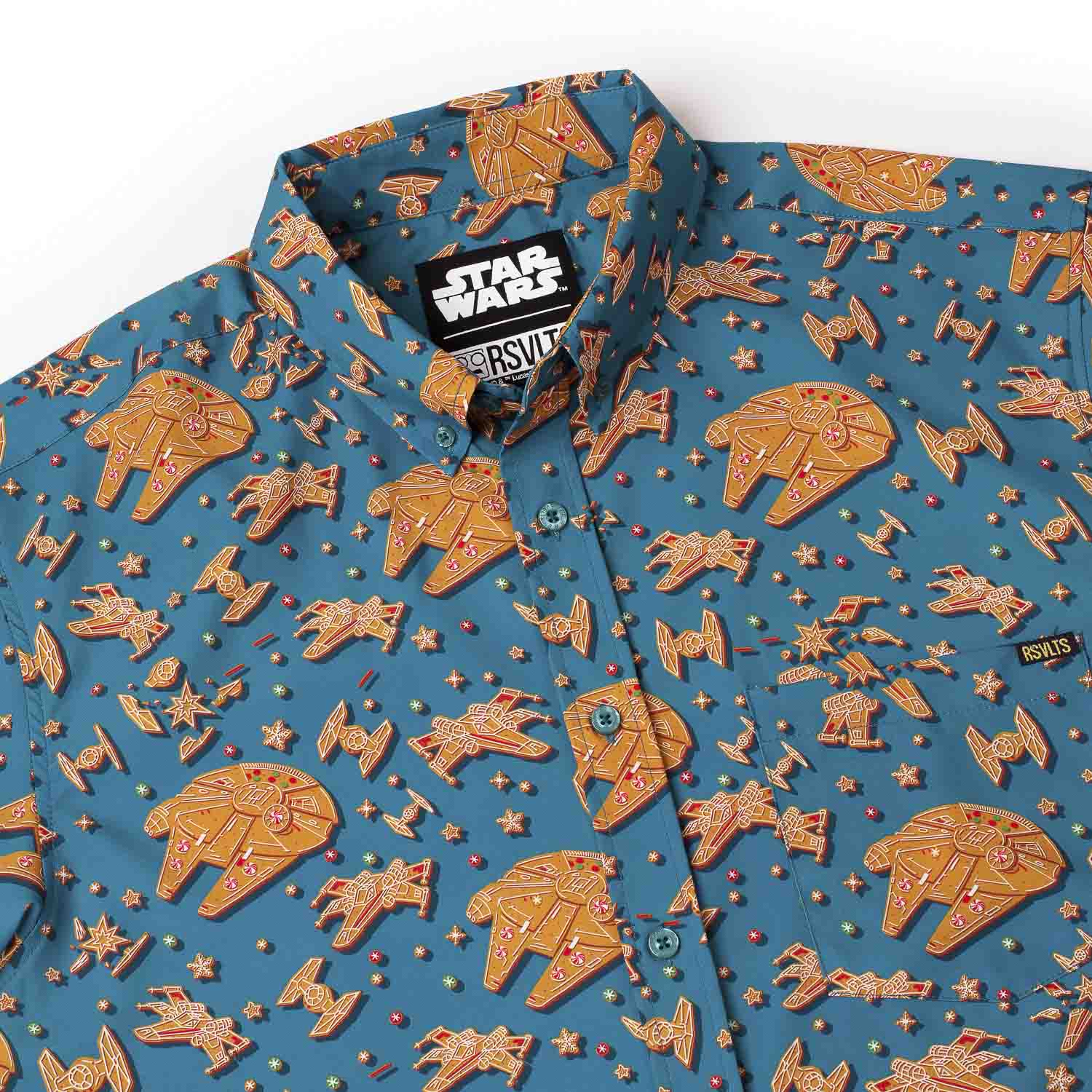 RSVLTS Star Wars Holiday "Rebel Crumb (Green) KUNUFLEX Short Sleeve Shirt