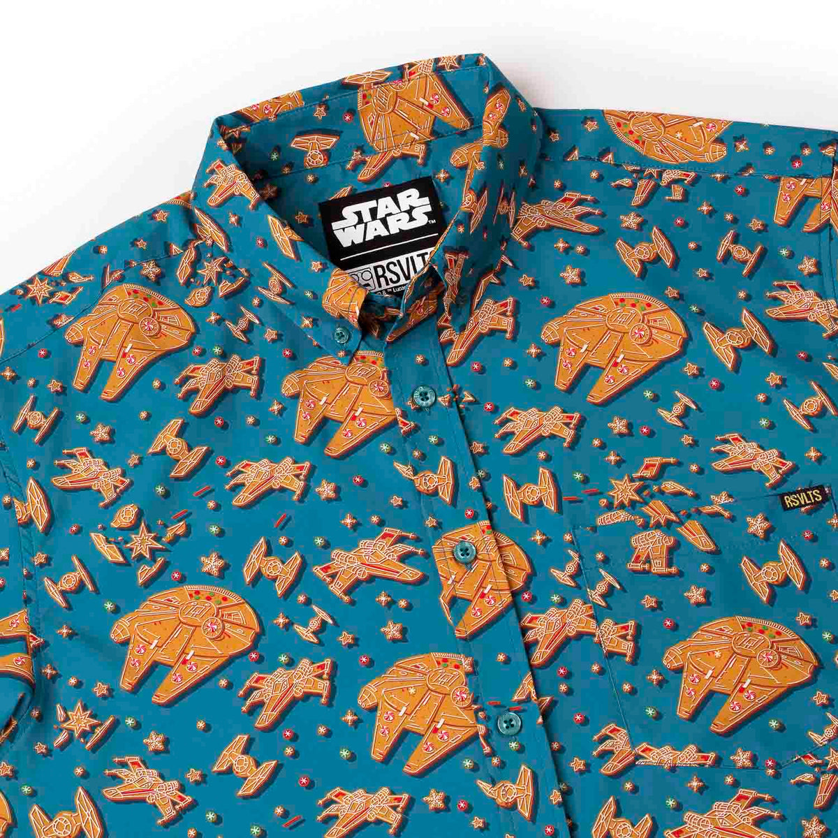 RSVLTS Star Wars Holiday "Rebel Crumb (Green) KUNUFLEX Short Sleeve Shirt-zoom-3