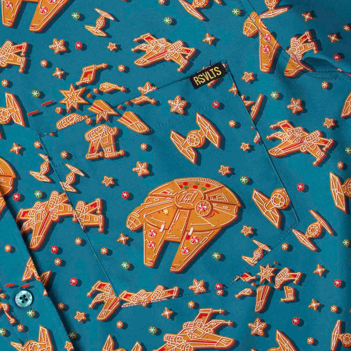 RSVLTS Star Wars Holiday "Rebel Crumb (Green) KUNUFLEX Short Sleeve Shirt-5