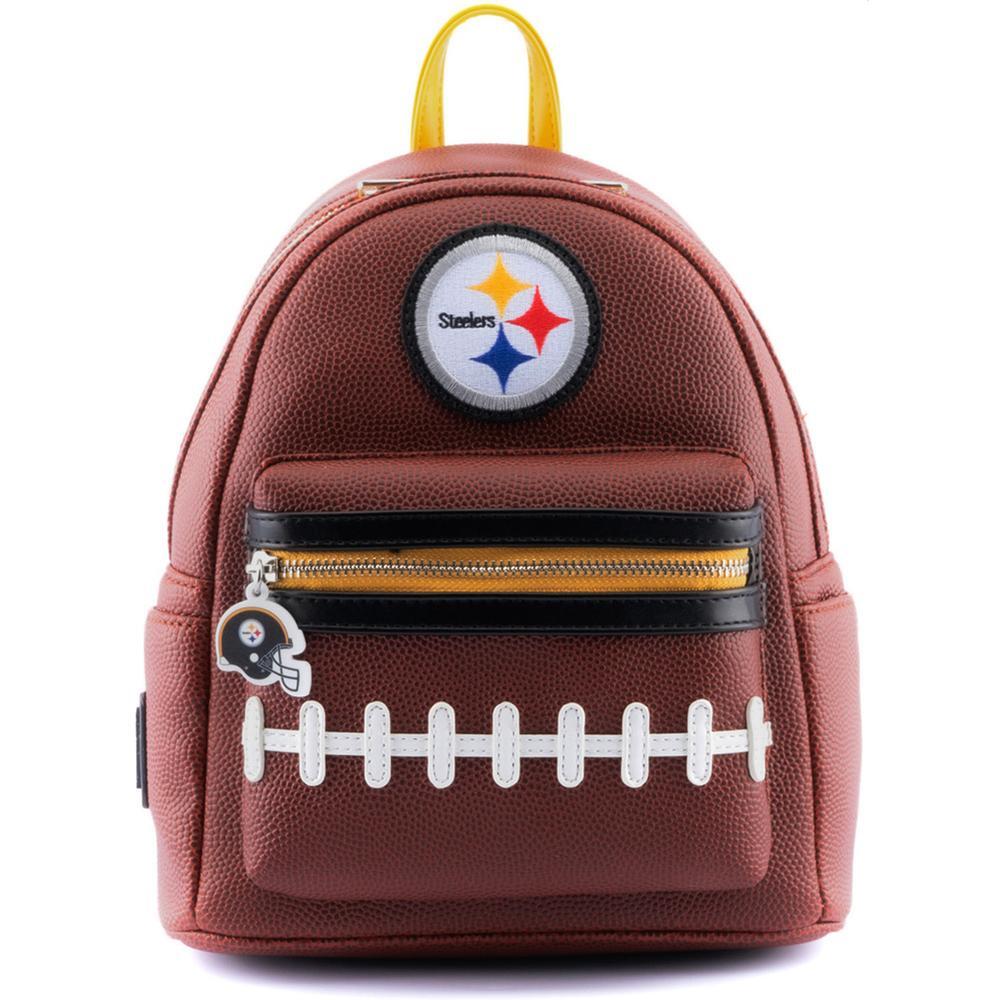 Loungefly NFL Pittsburgh Steelers Football Logo Mini Backpack-1